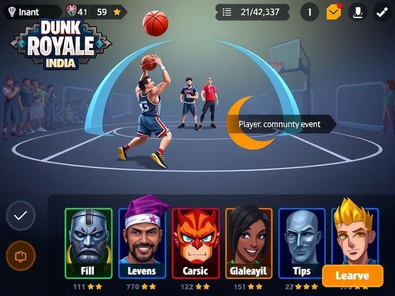 Dunk Royale India community event showing players gathering